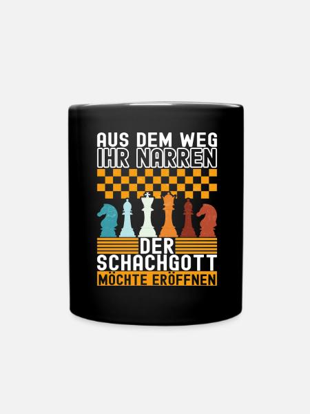 Schach Schachspieler - Tasse einfarbig - Schwarz