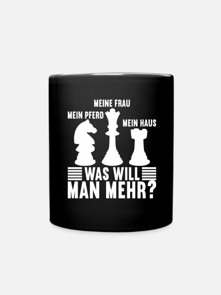 Schach Schachspieler - Tasse einfarbig - Schwarz