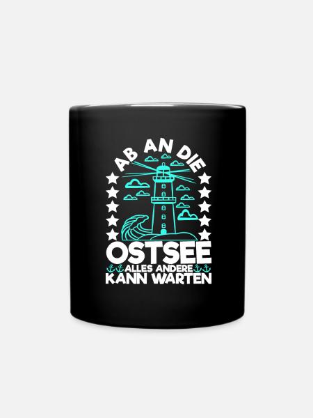 Ostsee Norddeutsch - Tasse einfarbig - Schwarz