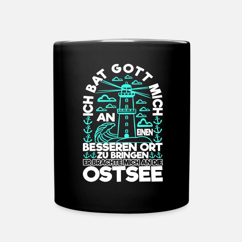 Ostsee Norddeutsch - Tasse einfarbig - Schwarz