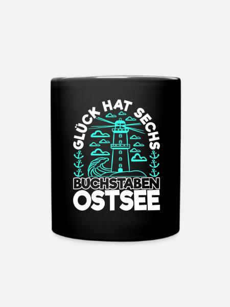 Ostsee Norddeutsch - Tasse einfarbig - Schwarz