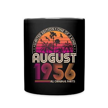 Août 1956 Vintage Anniversaire Rétro Cadeau - Mug uni - noir - Devant