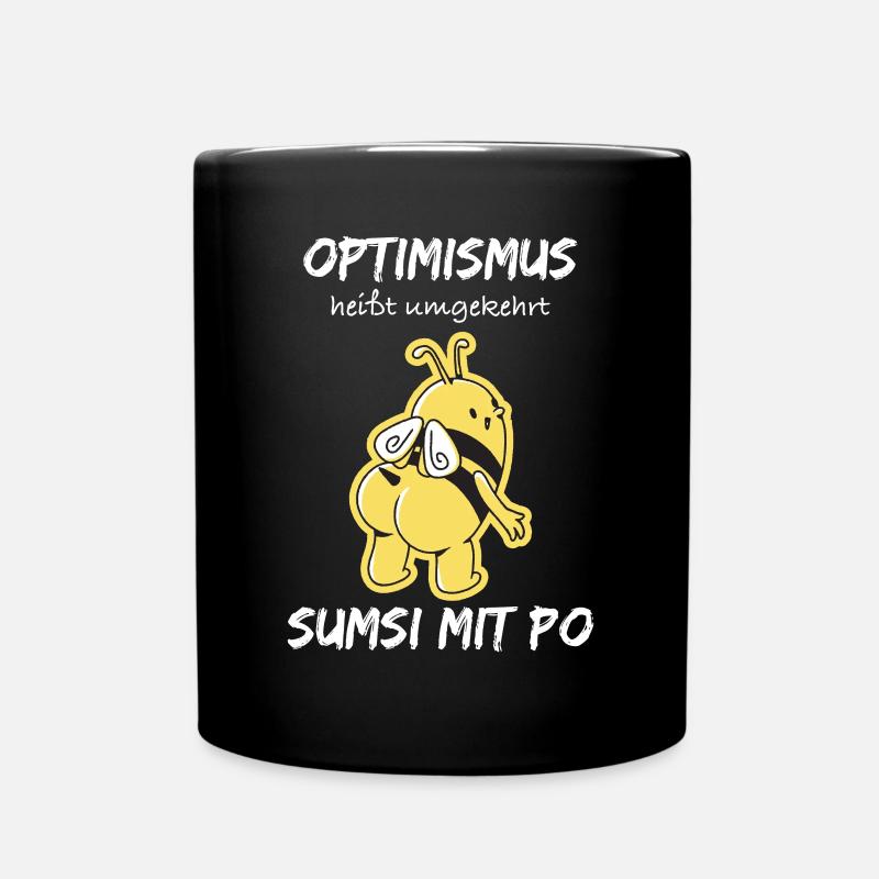Optimism sumsi with po - Full Colour Mug - black