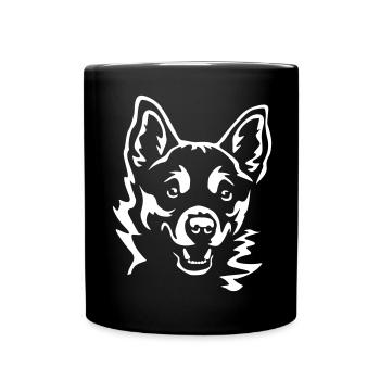 Norwegischer Lundehund "Black Edition" - Tasse einfarbig - Schwarz - Vorne