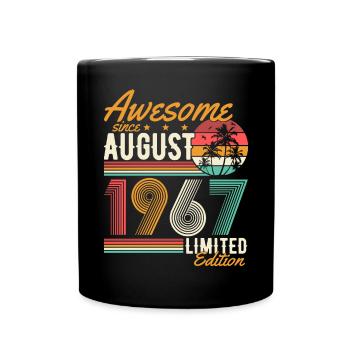 Août 1967 Naissance Anniversaire Rétro - Mug uni - noir - Devant