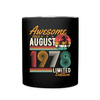 Août 1978 Naissance Anniversaire Rétro - Mug uni - noir - Devant