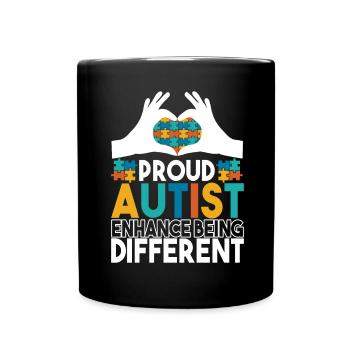 Autisme autistique Autiste - Mug uni - noir - Devant