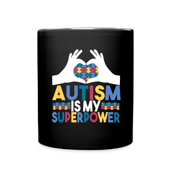Autisme autistique Autiste - Mug uni - noir - Devant