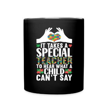 Autistic Autism Teacher Autistic - Full Colour Mug - black - Front
