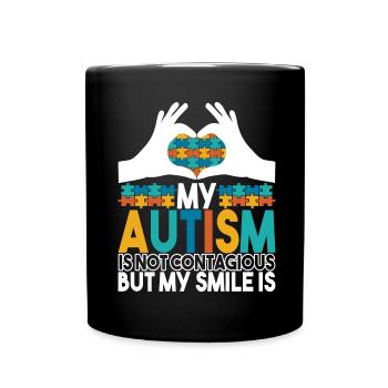Autistic Autism Autistic - Full Colour Mug - black - Front