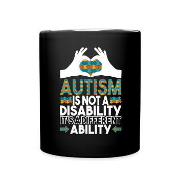 Autisme autistique Autiste - Mug uni - noir - Devant