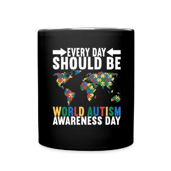 Autisme autistique Autiste - Mug uni - noir - Devant
