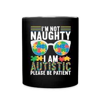 Autisme autistique Autiste - Mug uni - noir - Devant