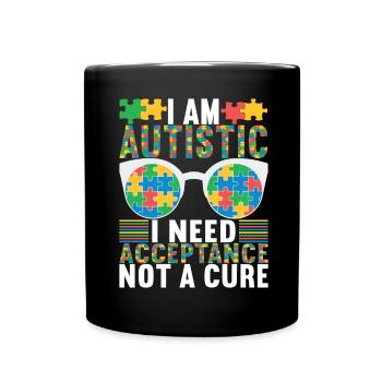 Autisme autistique Autiste - Mug uni - noir - Devant