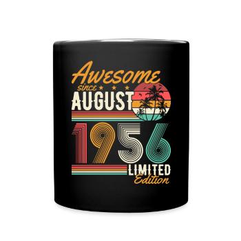 Août 1956 Naissance Anniversaire Rétro - Mug uni - noir - Devant
