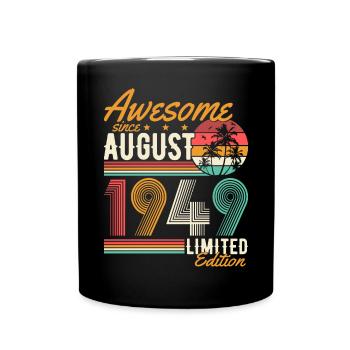 Août 1949 Naissance Anniversaire Rétro - Mug uni - noir - Devant