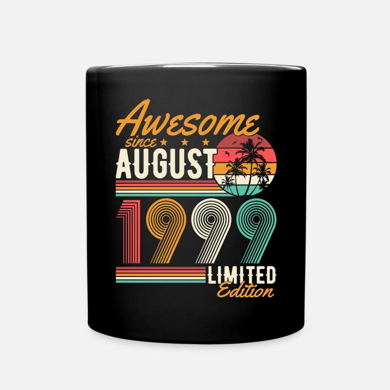 Août 1999 Born Birthday Retro - Mug uni - noir