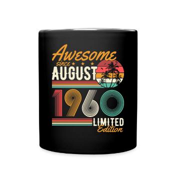 Août 1960 Naissance Anniversaire Rétro - Mug uni - noir - Devant