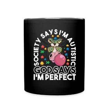 Autisme autistique Autiste - Mug uni - noir - Devant