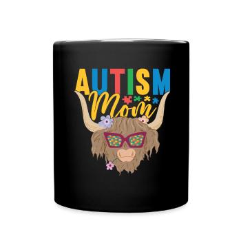 Autistic Autism Autistic - Full Colour Mug - black - Front