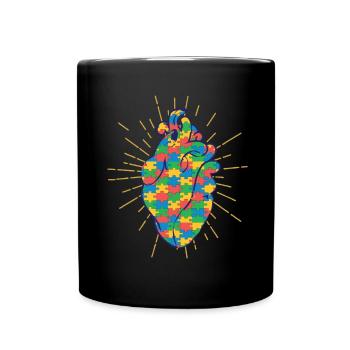Autisme autistique Autiste - Mug uni - noir - Devant