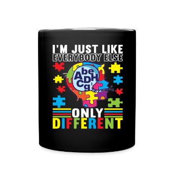 Autisme autistique Autiste - Mug uni - noir - Devant