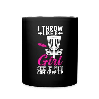 Disc Golf Disc Golfer - Full Colour Mug - black - Front