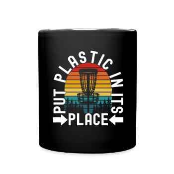 Disc Golf Disc Golfer - Full Colour Mug - black - Front