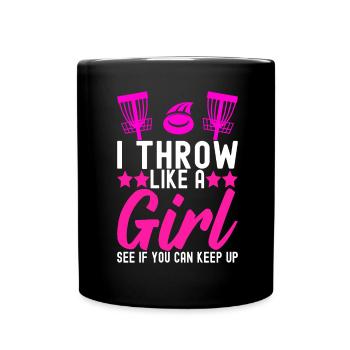 Disc Golf Disc Golfer - Full Colour Mug - black - Front