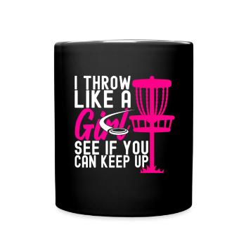 Disc Golf Disc Golfer - Full Colour Mug - black - Front