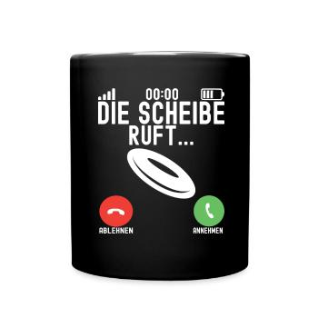 Disc Golf Disc Golfer - Tasse einfarbig - Schwarz - Vorne