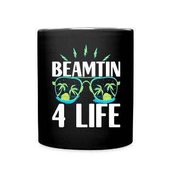 Beamter Beamtin Verbeamtung - Tasse einfarbig - Schwarz - Vorne