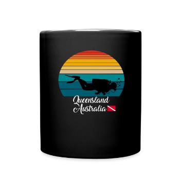 Queensland Australia Diving - Tasse einfarbig - Schwarz - Vorne
