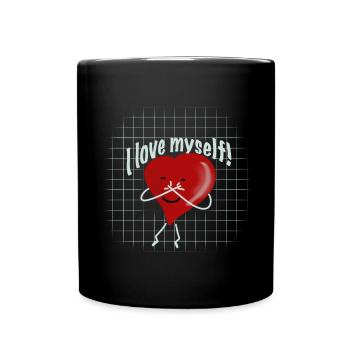 I love myself! - Tasse einfarbig - Schwarz - Vorne