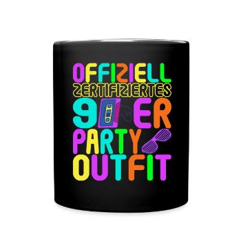 Fête des années 90 années 90 - Mug uni - noir - Devant