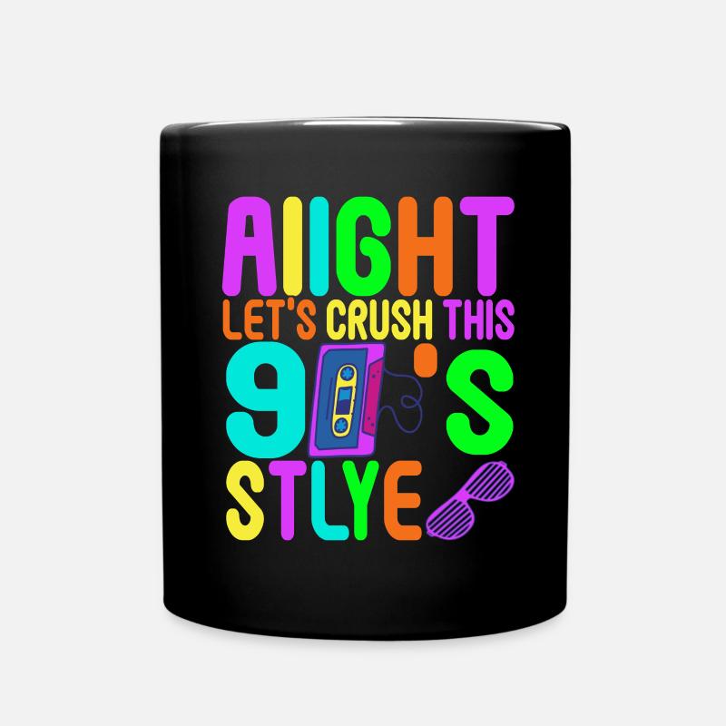 90er Party 90er Jahre - Tasse einfarbig - Schwarz