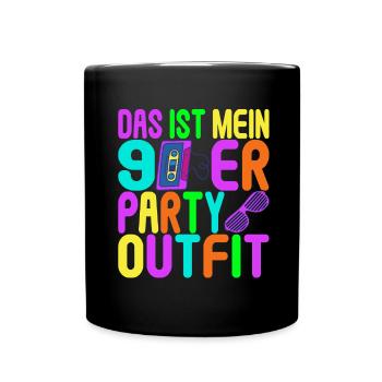 Fête des années 90 années 90 - Mug uni - noir - Devant