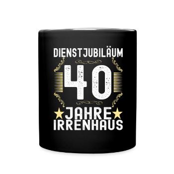 Dienstjubiläum 40 Jahre Kollege Firmenjubiläum - Tasse einfarbig - Schwarz - Vorne
