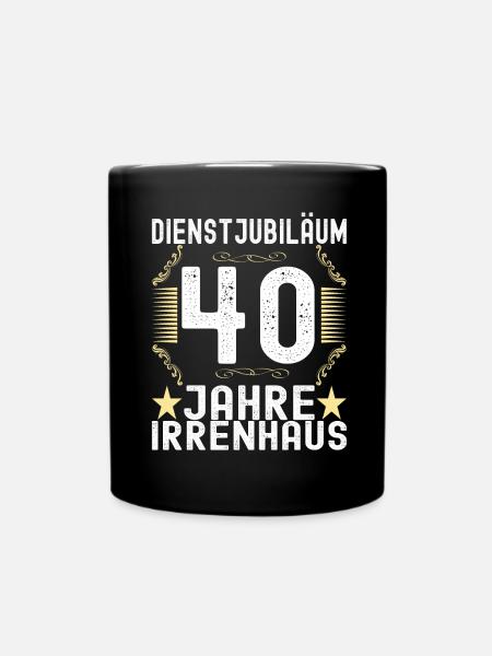 Dienstjubiläum 40 Jahre Kollege Firmenjubiläum - Tasse einfarbig - Schwarz