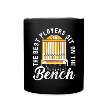 Orgel Organist Orgelspieler - Tasse einfarbig - Schwarz - Vorne