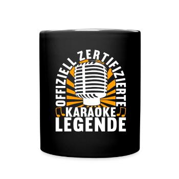 Karaoke Karaokeabend - Tasse einfarbig - Schwarz - Vorne