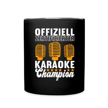 Karaoke Karaokeabend - Tasse einfarbig - Schwarz - Vorne