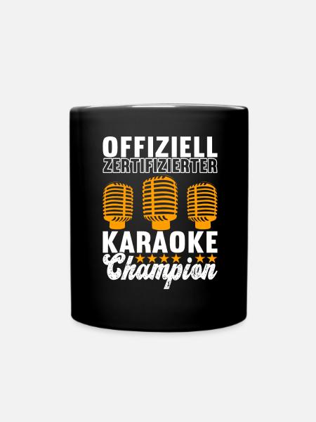 Karaoke Karaokeabend - Tasse einfarbig - Schwarz