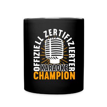 Karaoke Karaokeabend - Tasse einfarbig - Schwarz - Vorne