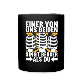 Karaoke Karaokeabend - Tasse einfarbig - Schwarz - Vorne