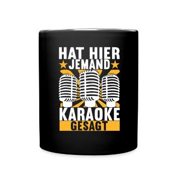 Karaoke Karaokeabend - Tasse einfarbig - Schwarz - Vorne