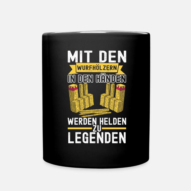 Kubb Wikinger Schach - Tasse einfarbig - Schwarz