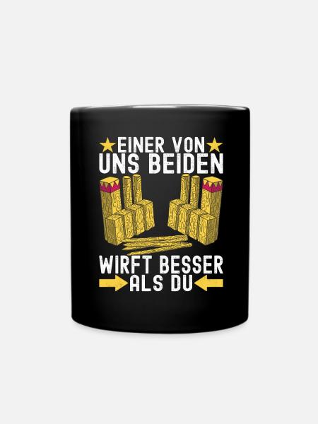Kubb Wikinger Schach - Tasse einfarbig - Schwarz
