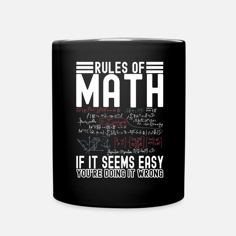 Professeur de mathématiques Mathématiques - Mug uni - noir