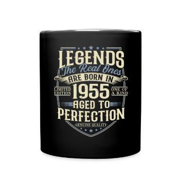 Born in 1955 Legends Birthday Gift - Full Colour Mug - black - Front